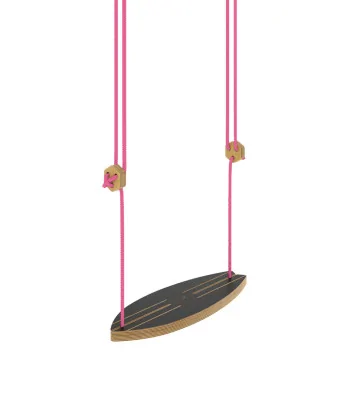 NUKI SKATEBOARD Swing natural birch with black rope. Swing for kids. Schaukel für Kinder. cheapest balançoire pour enfants. altalena per bambini.