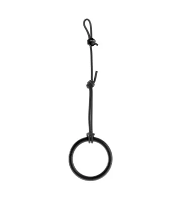 Anneaux de gymnastique FunActive noirs de NUKI avec corde noire