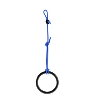 Turnringe FunActive schwarz von NUKI mit blau Seil