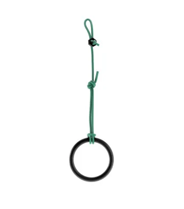 Turnringe FunActive schwarz von NUKI mit grau Seil