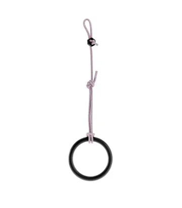 Gymnastic rings FunActive black by NUKI with O-waste rope color