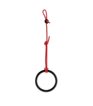 Turnringe FunActive schwarz von NUKI mit rotem Seil