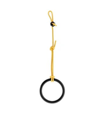 Gymnastic rings FunActive black by NUKI with yellow rope color