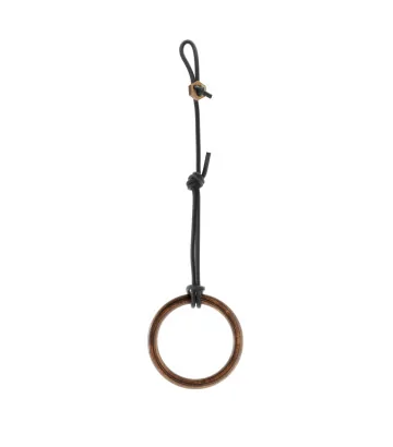 Anneaux de gymnastique FunActive noirs de NUKI avec corde noire