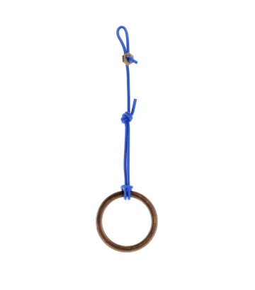 Gymnastic rings FunActive black by NUKI with blue rope color