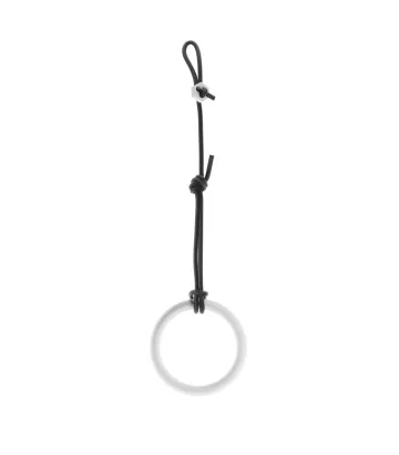 Anneaux de gymnastique FunActive blancs de NUKI avec corde noire