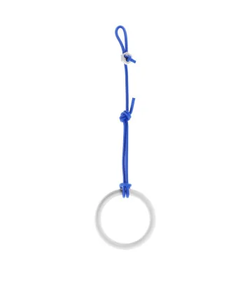 Anelli da ginnastica FunActive bianchi di NUKI con corda blu