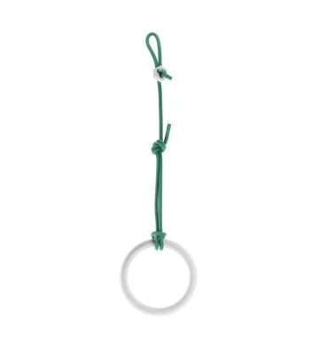 Anelli da ginnastica FunActive bianchi di NUKI con corda verde