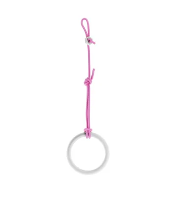 Anelli da ginnastica FunActive bianchi di NUKI con corda rosa