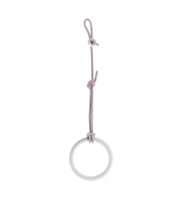 Anneaux de gymnastique FunActive blancs de NUKI avec corde noire