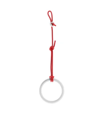 Turnringe FunActive weiß von NUKI mit rotem Seil