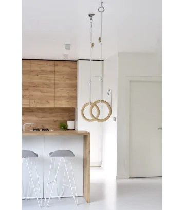 Natural wood Gymnastic rings FunActive NUKI