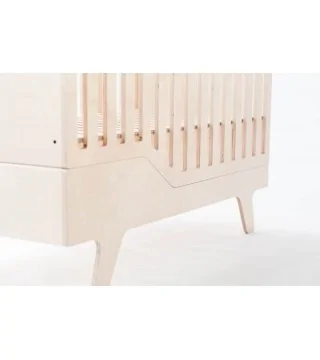 Cuna convertible DREAM 2in1 de NUKI de madera natural de abedul