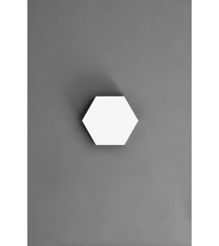 BOUTON DE MEUBLE HEXAGONE BLANC