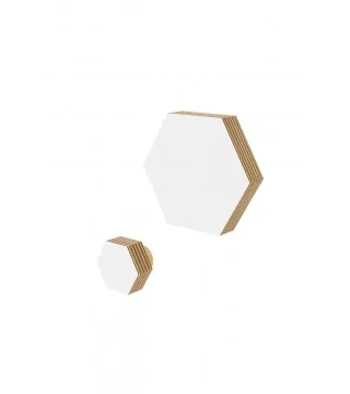 BOUTON DE MEUBLE HEXAGONE BLANC