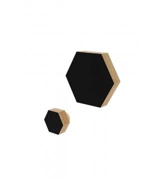 BOUTON DE MEUBLE HEXAGONE NOIR