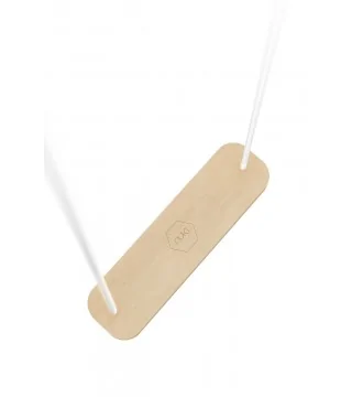 Kids Swing Rectangle natural with white rope