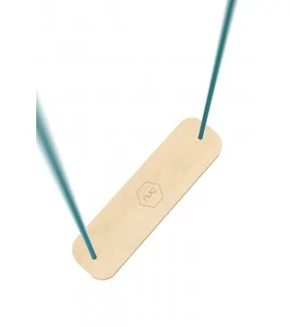 Kids Swing Rectangle natural with green rope