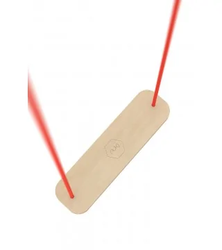 Kids Swing Rectangle natural with red rope