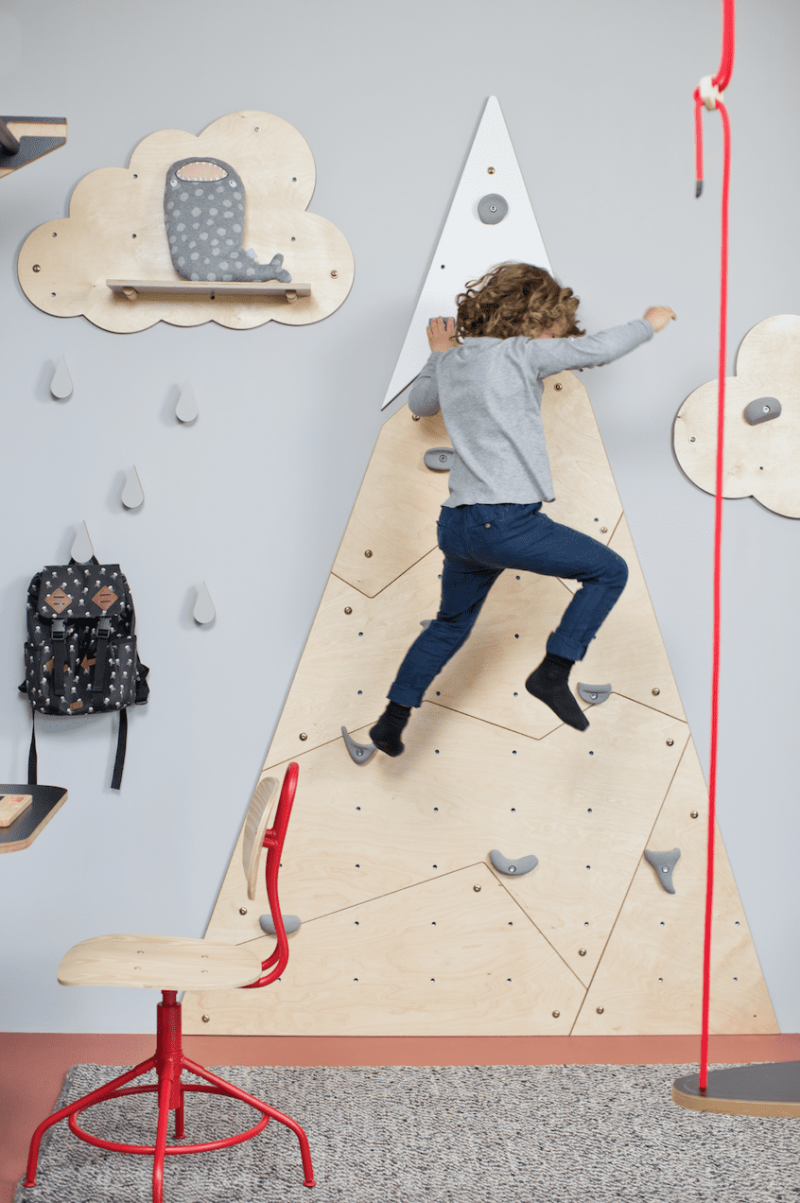 Modulare kletterwand für kinder nuki berg l aus birkensperrholz