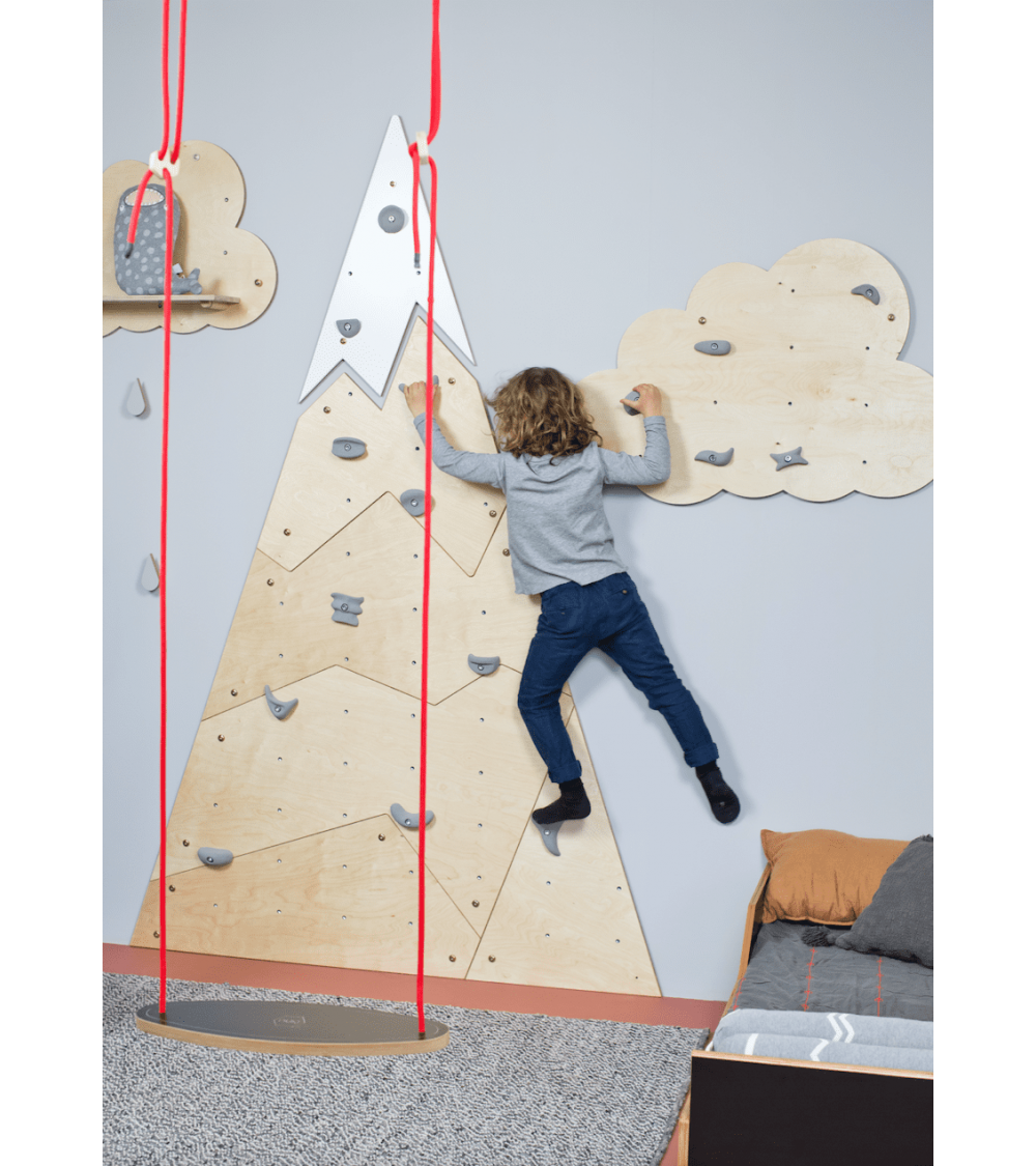 Children's NUKI modular climbing wall in a shape of cloud