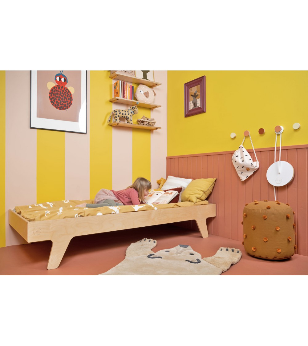 Wooden bed DREAM Light. Single bed in the Scandinavian style.