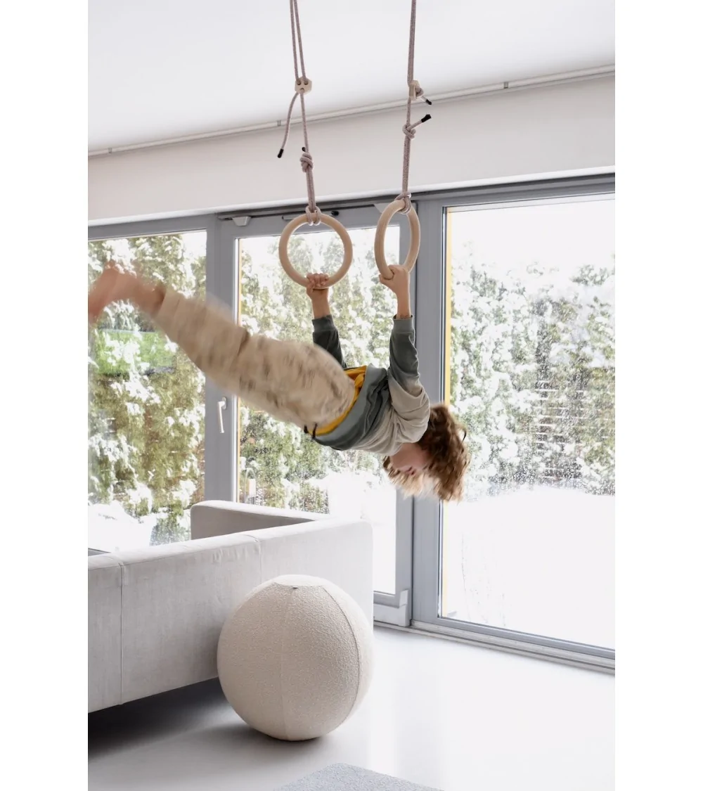 Anelli da ginnastica FunActive NUKI con corda ecologica a zero sprechi