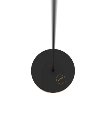 Circle wooden black swing NUKI with black rope