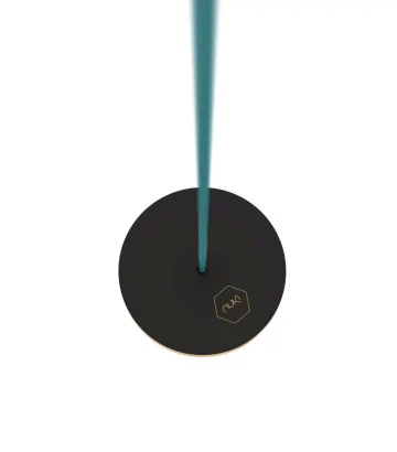 Circle wooden black swing NUKI with green rope