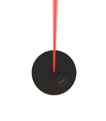 Circle wooden black swing NUKI with red rope