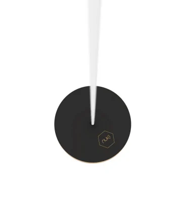 Circle wooden black swing NUKI with white rope