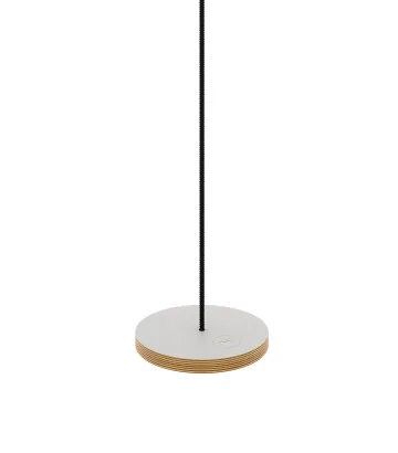 Circle wooden gray swing NUKI with black rope
