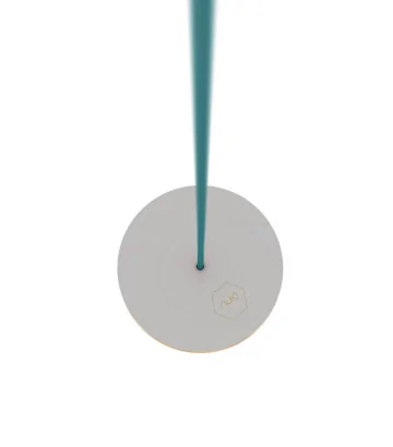 Circle wooden gray swing NUKI with green rope