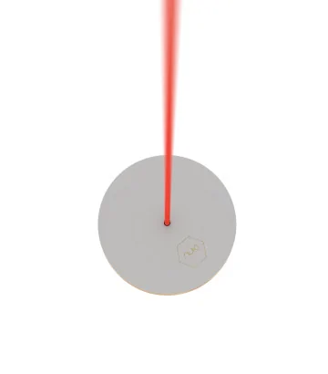 Circle wooden gray swing NUKI with red rope