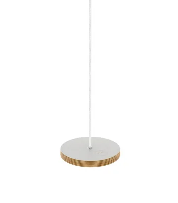 Circle wooden gray swing NUKI with white rope