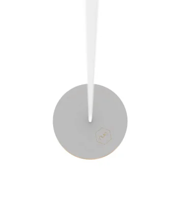 Circle wooden gray swing NUKI with white rope