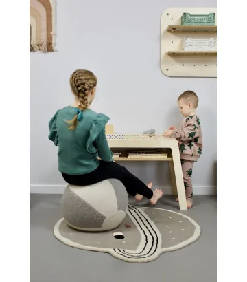 bureau enfant en bois avec étagère FLEX Comfy en contreplaqué de bouleau par NUKI