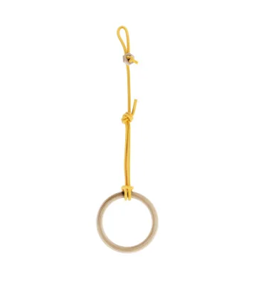 Anneaux de gymnastique FunActive NUKI avec corde jaune